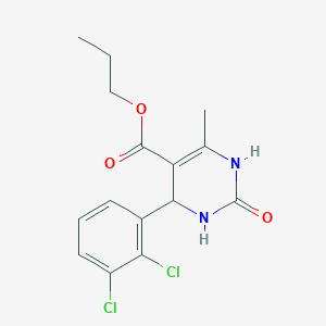 molecular formula C15H16Cl2N2O3 B4965884 Propyl 4-(2,3-dichlorophenyl)-6-methyl-2-oxo-1,2,3,4-tetrahydropyrimidine-5-carboxylate 