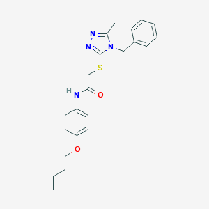 2-[(4-benzyl-5-methyl-4H-1,2,4-triazol-3-yl)sulfanyl]-N-(4-butoxyphenyl)acetamide