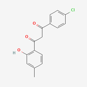 molecular formula C16H13ClO3 B4965980 1-(4-Chlorophenyl)-3-(2-hydroxy-4-methylphenyl)propane-1,3-dione 