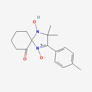 molecular formula C17H22N2O3 B4966005 4-HYDROXY-3,3-DIMETHYL-2-(4-METHYLPHENYL)-6-OXO-1,4-DIAZASPIRO[4.5]DEC-1-EN-1-IUM-1-OLATE 