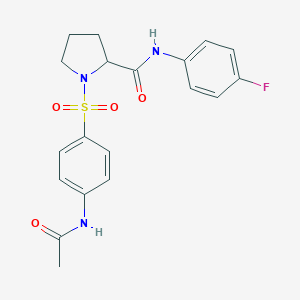 1-{[4-(acetylamino)phenyl]sulfonyl}-N-(4-fluorophenyl)prolinamide