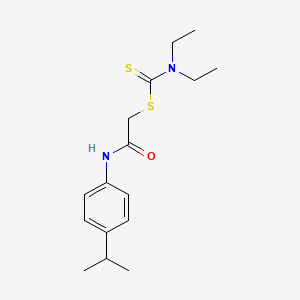 molecular formula C16H24N2OS2 B4966151 [2-oxo-2-(4-propan-2-ylanilino)ethyl] N,N-diethylcarbamodithioate 