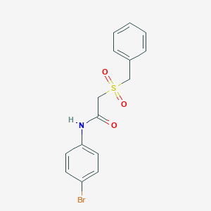 molecular formula C15H14BrNO3S B496619 2-(benzylsulfonyl)-N-(4-bromophenyl)acetamide 