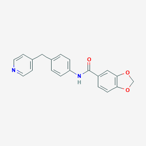 N-[4-(pyridin-4-ylmethyl)phenyl]-1,3-benzodioxole-5-carboxamide