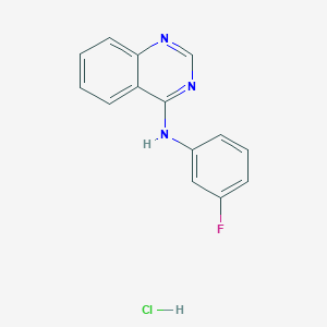 molecular formula C14H11ClFN3 B4966218 N-(3-fluorophenyl)quinazolin-4-amine;hydrochloride 
