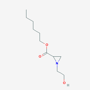 molecular formula C11H21NO3 B4966219 Hexyl 1-(2-hydroxyethyl)aziridine-2-carboxylate 