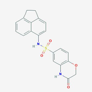 molecular formula C20H16N2O4S B496627 N-(1,2-dihydro-5-acenaphthylenyl)-3-oxo-3,4-dihydro-2H-1,4-benzoxazine-6-sulfonamide 