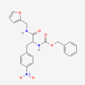 molecular formula C22H21N3O6 B4966276 benzyl N-[1-(furan-2-ylmethylamino)-3-(4-nitrophenyl)-1-oxopropan-2-yl]carbamate 