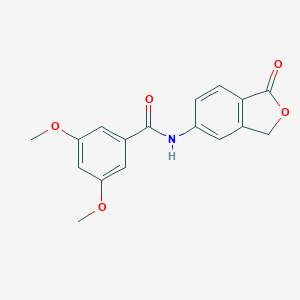 molecular formula C17H15NO5 B496634 3,5-dimethoxy-N-(1-oxo-1,3-dihydro-2-benzofuran-5-yl)benzamide 