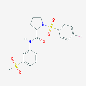 1-[(4-fluorophenyl)sulfonyl]-N-[3-(methylsulfonyl)phenyl]prolinamide