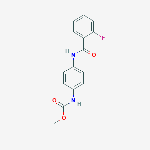 Ethyl 4-[(2-fluorobenzoyl)amino]phenylcarbamate