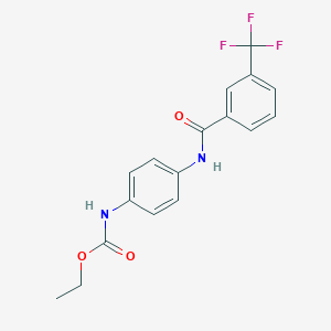 Ethyl 4-{[3-(trifluoromethyl)benzoyl]amino}phenylcarbamate