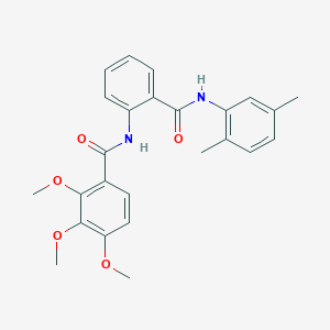 molecular formula C25H26N2O5 B496668 N-[2-[(2,5-dimethylphenyl)carbamoyl]phenyl]-2,3,4-trimethoxybenzamide 