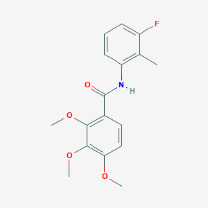 molecular formula C17H18FNO4 B496669 N-(3-fluoro-2-methylphenyl)-2,3,4-trimethoxybenzamide 
