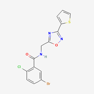5-bromo-2-chloro-N-{[3-(2-thienyl)-1,2,4-oxadiazol-5-yl]methyl}benzamide