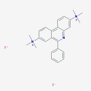 molecular formula C25H29I2N3 B049667 N,N,N,N',N',N'-Hexamethyl-6-phenyl-3,8-phenanthridinediaminium diiodide CAS No. 117345-88-7