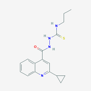 2-[(2-cyclopropyl-4-quinolinyl)carbonyl]-N-propylhydrazinecarbothioamide