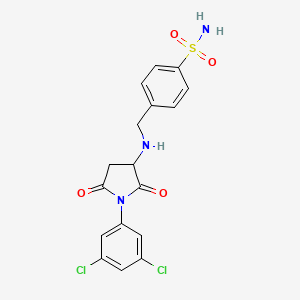 4-({[1-(3,5-dichlorophenyl)-2,5-dioxo-3-pyrrolidinyl]amino}methyl)benzenesulfonamide
