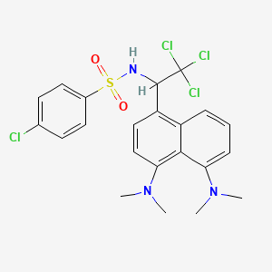 molecular formula C22H23Cl4N3O2S B4966756 N-[1-[4,5-bis(dimethylamino)naphthalen-1-yl]-2,2,2-trichloroethyl]-4-chlorobenzenesulfonamide CAS No. 5484-60-6