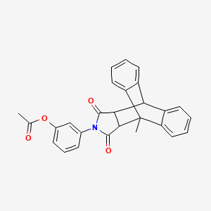 3-(1-methyl-16,18-dioxo-17-azapentacyclo[6.6.5.0~2,7~.0~9,14~.0~15,19~]nonadeca-2,4,6,9,11,13-hexaen-17-yl)phenyl acetate