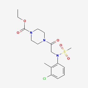 ethyl 4-[N-(3-chloro-2-methylphenyl)-N-(methylsulfonyl)glycyl]-1-piperazinecarboxylate