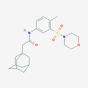 molecular formula C23H32N2O4S B496677 2-(1-adamantyl)-N~1~-[4-methyl-3-(morpholinosulfonyl)phenyl]acetamide 