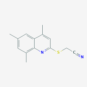 [(4,6,8-trimethyl-2-quinolinyl)thio]acetonitrile