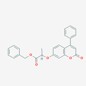 molecular formula C25H20O5 B4966793 Benzyl 2-(2-oxo-4-phenylchromen-7-yl)oxypropanoate 