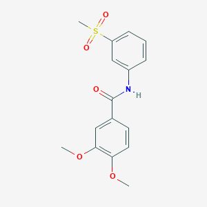 molecular formula C16H17NO5S B496682 3,4-dimethoxy-N-[3-(methylsulfonyl)phenyl]benzamide 