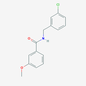 molecular formula C15H14ClNO2 B4966830 N-[(3-chlorophenyl)methyl]-3-methoxybenzamide 