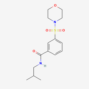molecular formula C15H22N2O4S B4966864 N-(2-methylpropyl)-3-(morpholine-4-sulfonyl)benzamide 