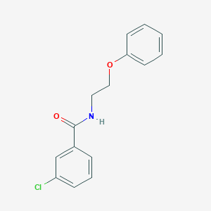 molecular formula C15H14ClNO2 B496689 3-chloro-N-(2-phenoxyethyl)benzamide CAS No. 698985-94-3