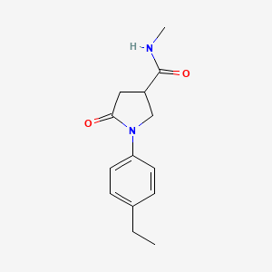 molecular formula C14H18N2O2 B4966925 1-(4-ethylphenyl)-N-methyl-5-oxopyrrolidine-3-carboxamide 