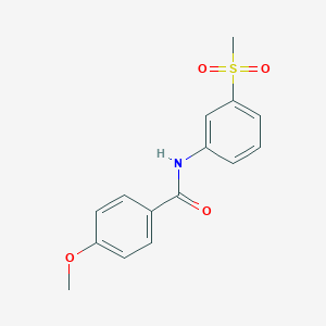 molecular formula C15H15NO4S B496694 4-methoxy-N-[3-(methylsulfonyl)phenyl]benzamide 