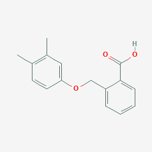 molecular formula C16H16O3 B496695 2-[(3,4-Dimethylphenoxy)methyl]benzoic acid CAS No. 77389-77-6