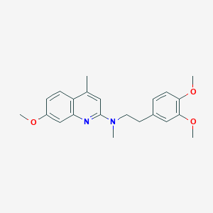 molecular formula C22H26N2O3 B4966967 N-[2-(3,4-dimethoxyphenyl)ethyl]-7-methoxy-N,4-dimethylquinolin-2-amine 