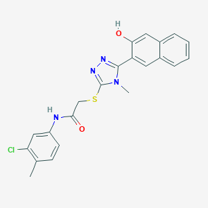 N-(3-chloro-4-methylphenyl)-2-{[5-(3-hydroxy-2-naphthyl)-4-methyl-4H-1,2,4-triazol-3-yl]sulfanyl}acetamide