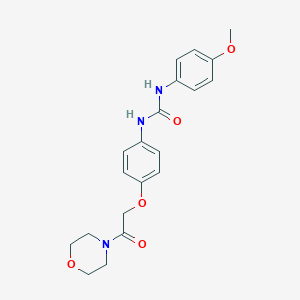 molecular formula C20H23N3O5 B496709 1-(4-Methoxyphenyl)-3-[4-(2-morpholin-4-yl-2-oxoethoxy)phenyl]urea 