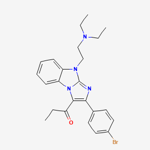 molecular formula C24H27BrN4O B4967137 1-{2-(4-Bromophenyl)-9-[2-(diethylamino)ethyl]-9H-imidazo[1,2-A][1,3]benzimidazol-3-YL}-1-propanone 