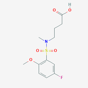 molecular formula C12H16FNO5S B496715 4-[[(5-Fluoro-2-methoxyphenyl)sulfonyl](methyl)amino]butanoic acid CAS No. 697229-49-5