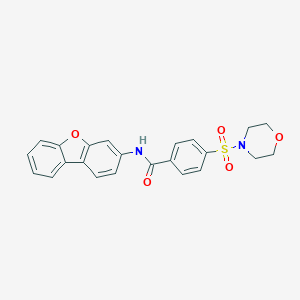 molecular formula C23H20N2O5S B496732 N-(DIBENZO[B,D]FURAN-3-YL)-4-(4-MORPHOLINYLSULFONYL)BENZAMIDE 
