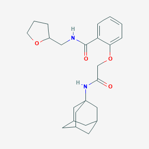 molecular formula C24H32N2O4 B496733 2-{[(ADAMANTAN-1-YL)CARBAMOYL]METHOXY}-N-[(OXOLAN-2-YL)METHYL]BENZAMIDE 