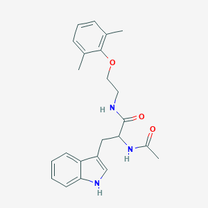 molecular formula C23H27N3O3 B496738 N-[2-(2,6-DIMETHYLPHENOXY)ETHYL]-2-ACETAMIDO-3-(1H-INDOL-3-YL)PROPANAMIDE 