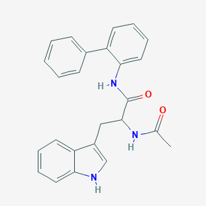 molecular formula C25H23N3O2 B496740 N-{[1,1'-BIPHENYL]-2-YL}-2-ACETAMIDO-3-(1H-INDOL-3-YL)PROPANAMIDE 