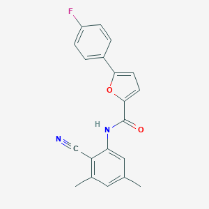 molecular formula C20H15FN2O2 B496744 N-(2-cyano-3,5-dimethylphenyl)-5-(4-fluorophenyl)furan-2-carboxamide 