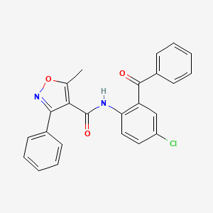 molecular formula C24H17ClN2O3 B4967593 N-(2-benzoyl-4-chlorophenyl)-5-methyl-3-phenyl-1,2-oxazole-4-carboxamide 