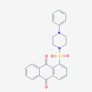 molecular formula C24H20N2O4S B496761 1-[(4-Phenylpiperazino)sulfonyl]anthra-9,10-quinone 