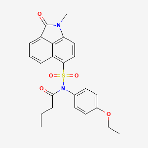 molecular formula C24H24N2O5S B4967723 N-(4-ethoxyphenyl)-N-(1-methyl-2-oxobenzo[cd]indol-6-yl)sulfonylbutanamide 