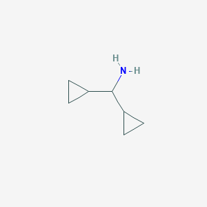molecular formula C7H13N B049678 Dicyclopropylmethanamine CAS No. 13375-29-6