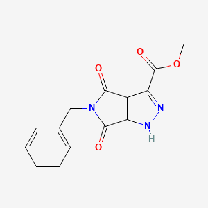 molecular formula C14H13N3O4 B4967864 METHYL 5-BENZYL-4,6-DIOXO-1H,3AH,4H,5H,6H,6AH-PYRROLO[3,4-C]PYRAZOLE-3-CARBOXYLATE 